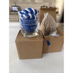 11oz Rocks Whiskey Highball Glass El Padrino Christening Baptism Godfather 4971